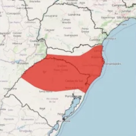 Rio Grande do Sul e Santa Catarina têm risco de tempestade com ‘Grande Perigo’, segundo Inmet